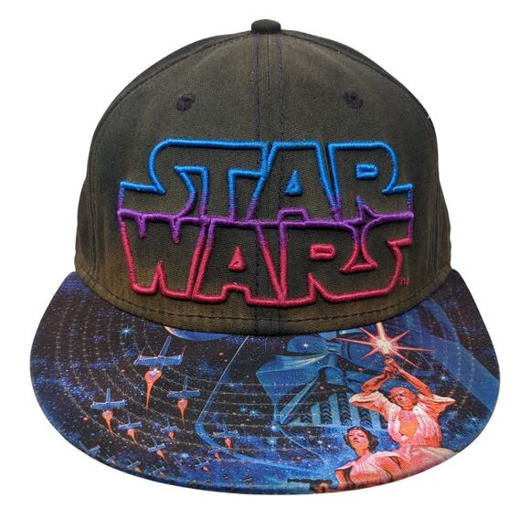 Star Wars Episode IV New Hope Snapback Cap Multi One Size Adjustable Embroidered - Picture 1 of 9